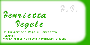 henrietta vegele business card
